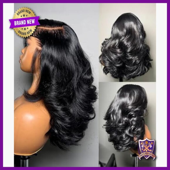 Human Hair Glueless Wig 16 Inch Pre Plucked HD Lace 200% Density main image 5